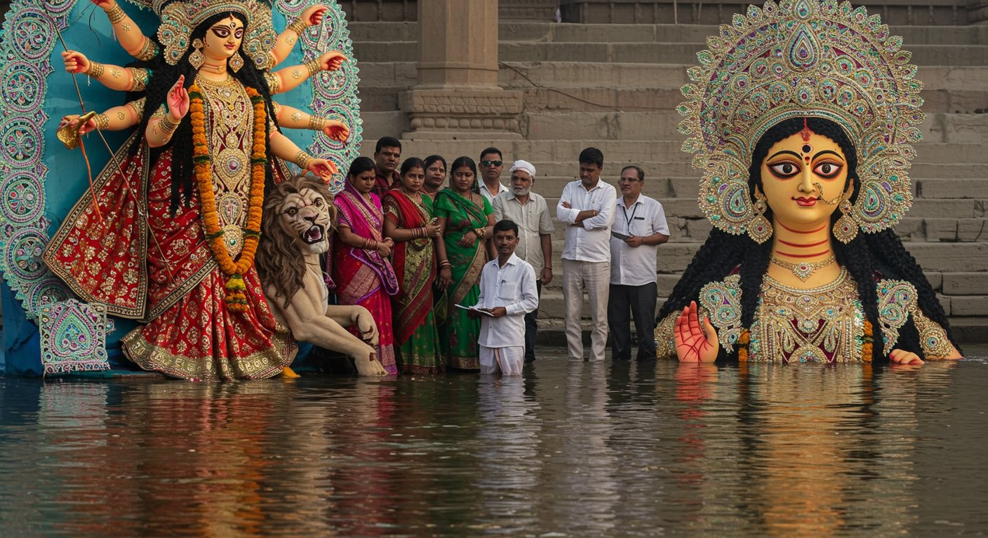 दुर्गा विसर्जन 2025: गंगा में प्रतिमा विसर्जन पर NGT और सरकार से मांगे गए कड़े नियम