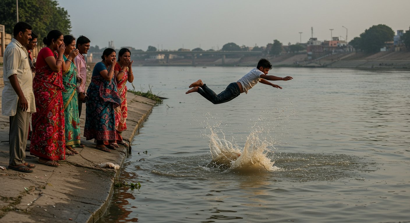 Terrifying scene in UP: 'I am giving my life...', said youth before jumping into Yamuna; onlookers trembled.