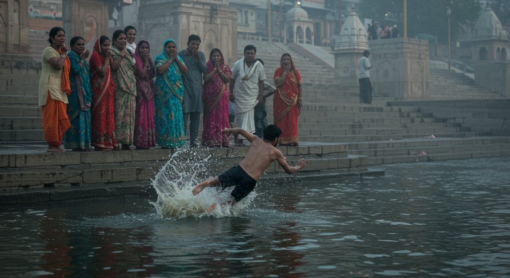 UP: 'I'm taking my life...' Young Man Leaps into Yamuna, Onlookers Shudder; Relatives Wailing.