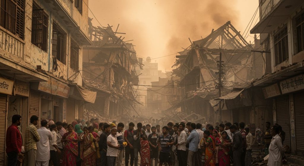 Uttar Pradesh: Massive explosion in firecracker warehouse, two shops flattened, nearby houses shook, people in panic