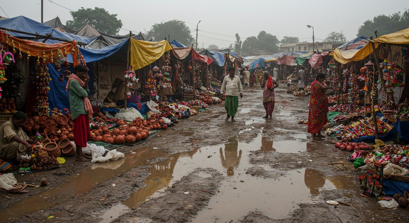 Rain's havoc at Dauji Maharaj Fair: Programs postponed, traders' dreams shattered!