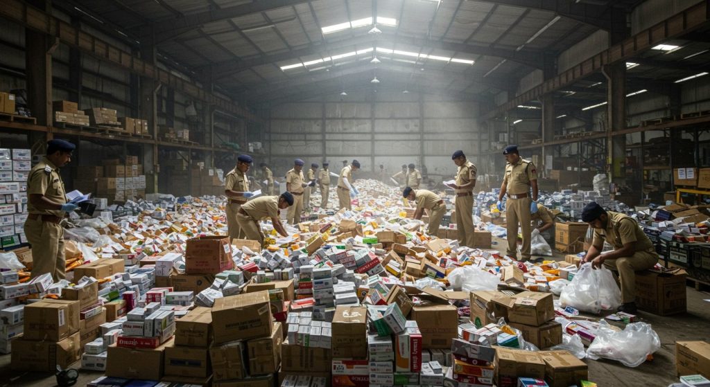 Big Crackdown on Fake Drug Syndicate: Five More Warehouses Raided, Fake Medicines Worth ₹71 Crore Seized, 40 Vendors Under Scanner