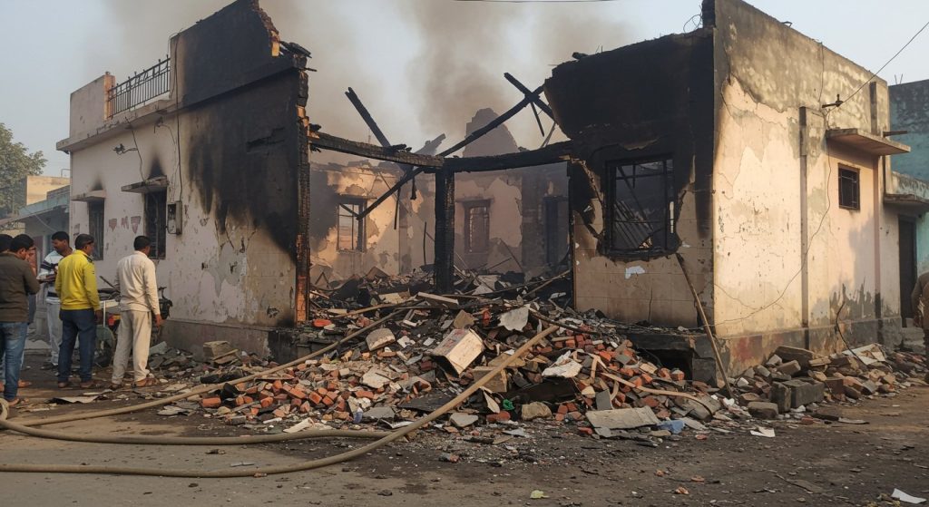 Horrific Short Circuit Fire in Fatehpur: Couple Burnt Alive, Entire Area Mourns