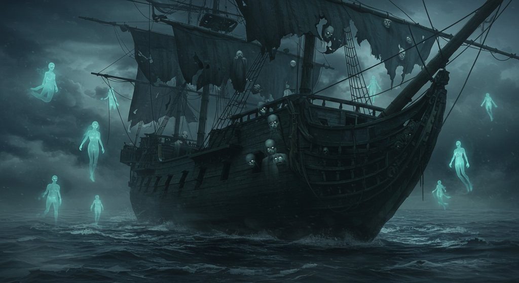 The Mystery of the Ghost Ship at Sea: Faces Peering from Windows and a Growing Terror of Spirits