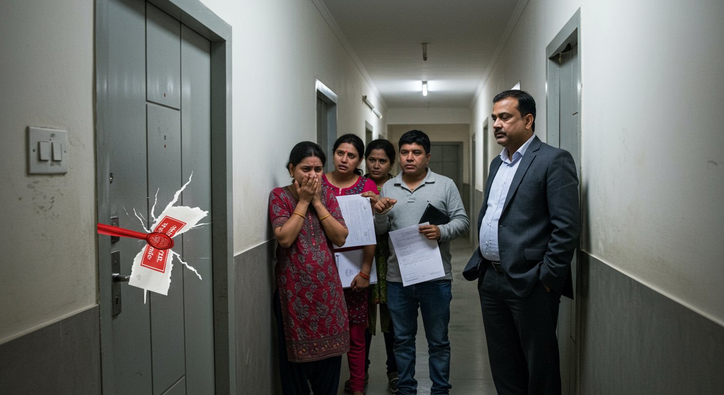 यूपी में बिल्डर की मनमानी: सील तोड़कर बेचे गए फ्लैट, अब खरीदार फंसे मुसीबत में!