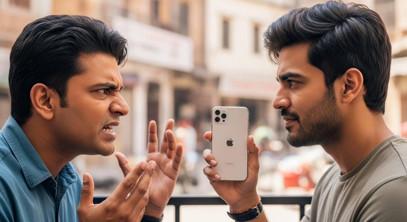 आईफोन क्यों खरीदा? जवाब सुनकर शख्स भड़का, वीडियो हुआ वायरल!