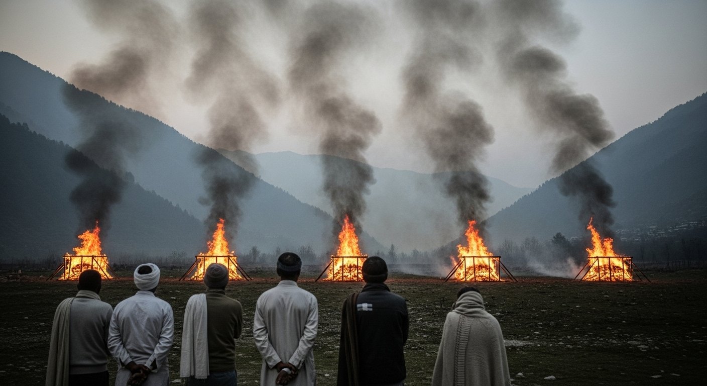 Five Simultaneous Cremations in Kullu: All Victims From One Family; Died From House Collapse, 3 Injured