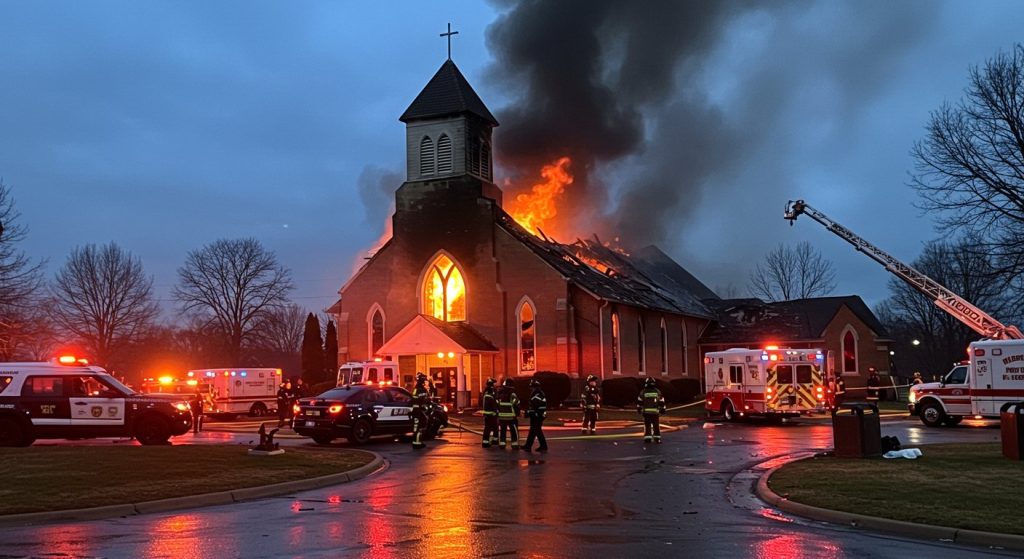 Bloodbath at Michigan, US Prayer Meeting: 4 Dead, 8 Injured in Church Shooting; Attacker Killed, Building Ablaze