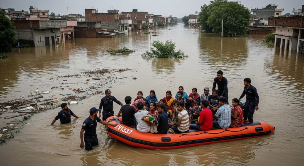 Horrific Flood Scene in Pilibhit: 30 Families Rescued from Hazara and Shastrinagar, Massive Loss of Life and Property