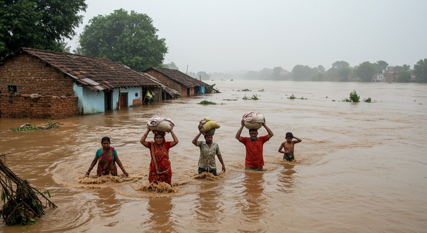 Devastating Floods in UP: Rivers Overflow, Life Disrupted in Many Districts, People Distressed