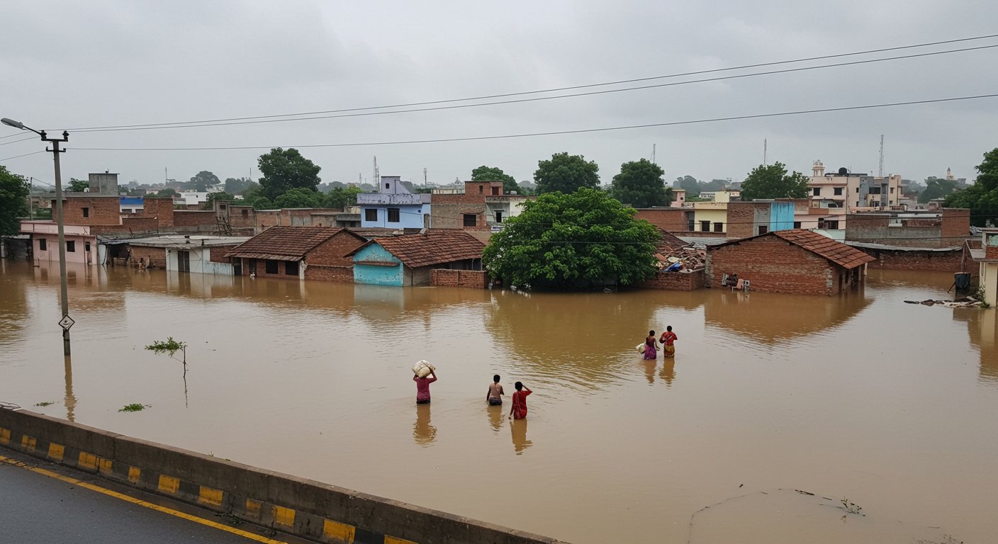 Devastating Flood Havoc in Pilibhit: Over 30 Villages Submerged, Highway Closed, Water Reaches Officers' Homes!