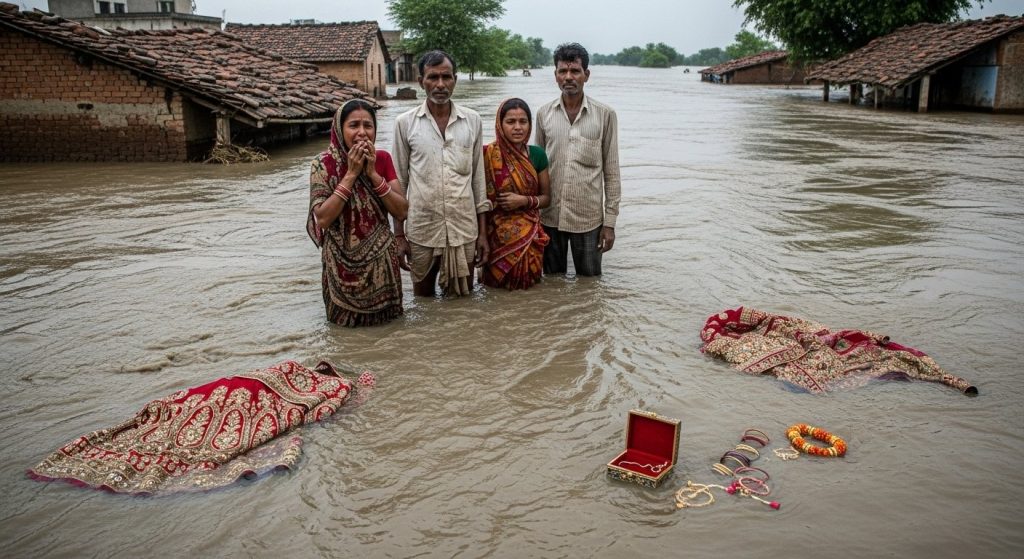 Yamuna's Fury in UP: Flood Destroys Homes, Sweeps Away Daughter's Wedding Belongings; Family Weeps