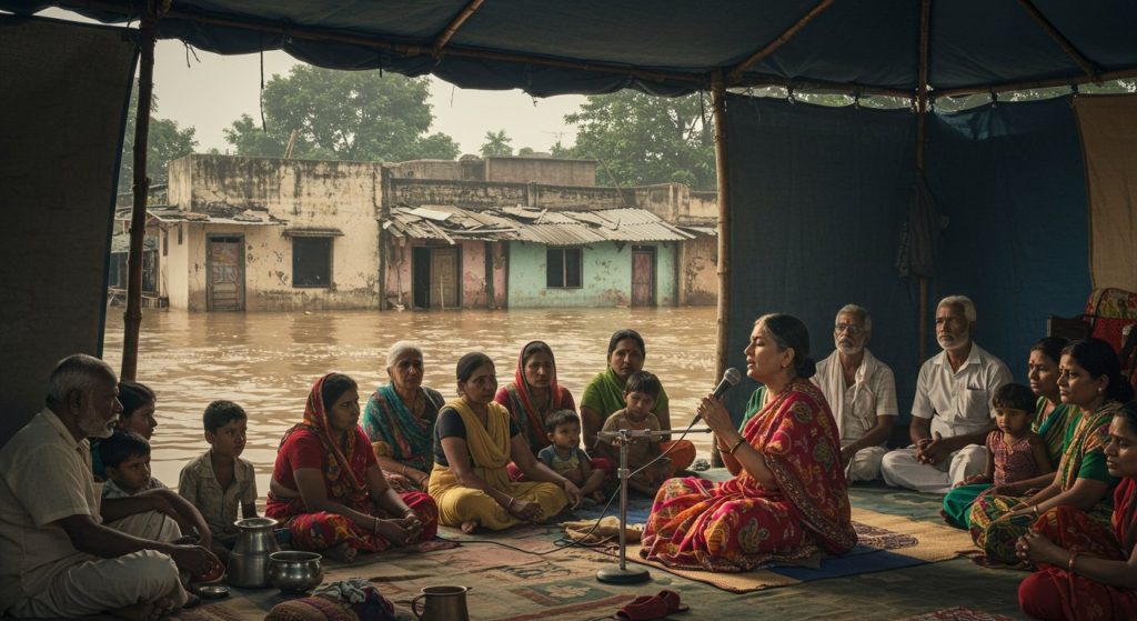 Flood Havoc: Amidst Cracking Houses, Hema Malini Sang a Bhajan in Relief Camp, Video Went Viral