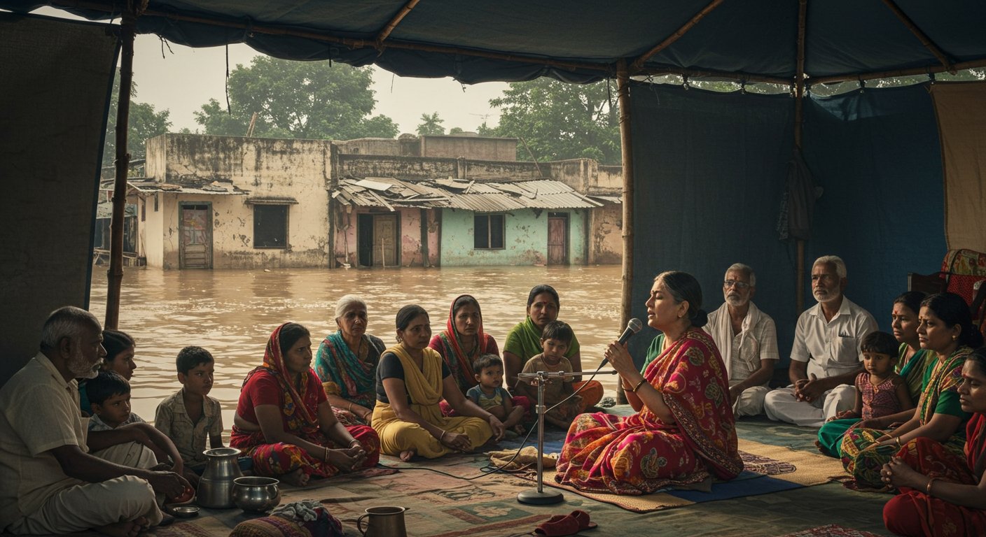 Flood Havoc: Amidst Cracking Houses, Hema Malini Sang a Bhajan in Relief Camp, Video Went Viral