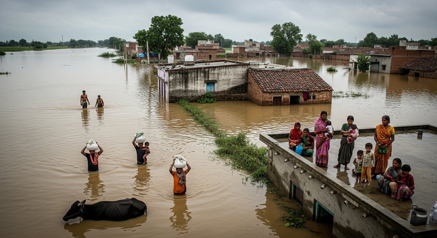 Kanpur and nearby districts hit by third flood disaster: Dozens of villages submerged, food and water crisis deepens, next 48 hours critical