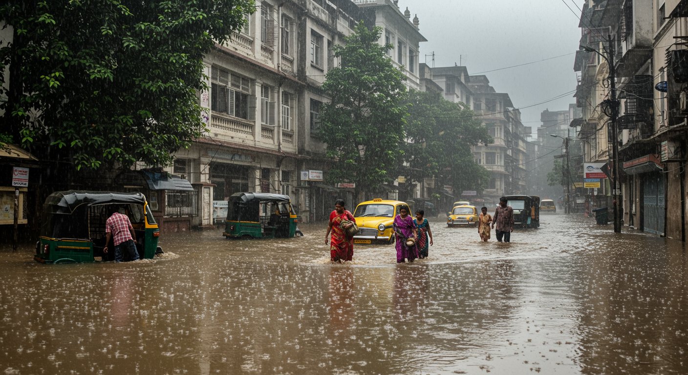 Floods in 5 districts of Maharashtra, 8 dead: 10 dead in Bengal; Record rain in Kolkata after 39 years