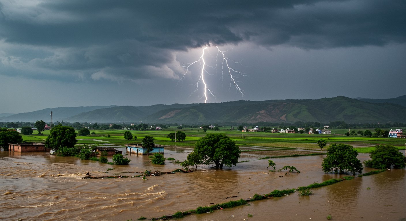 Floods in 23 districts of Punjab and 3 of Gujarat; Woman dies from lightning in Bihar; Landslide in Kullu kills 5
