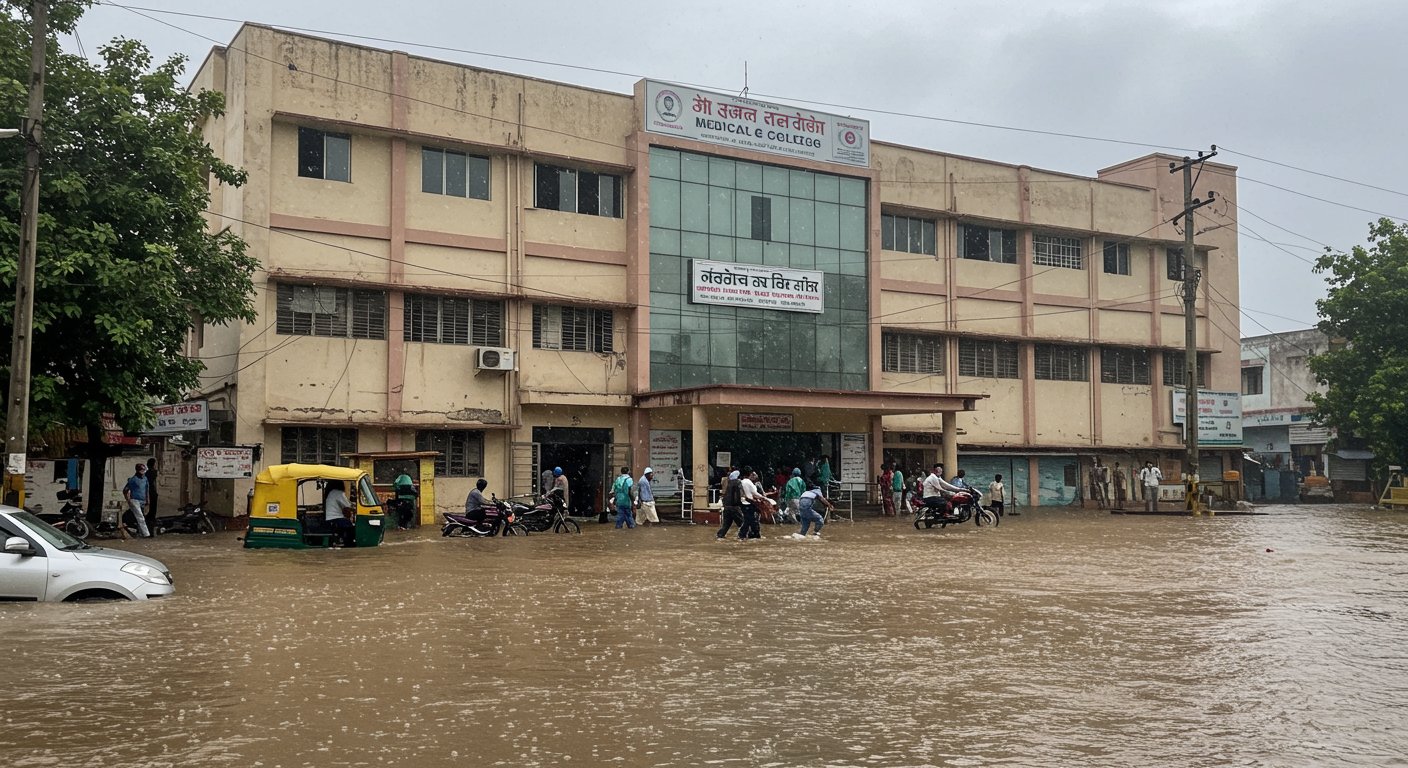 Flood havoc in Shahjahanpur: Water enters Medical College, wards evacuated; Two feet waterlogging on Lucknow-Delhi Highway, small vehicles stalled