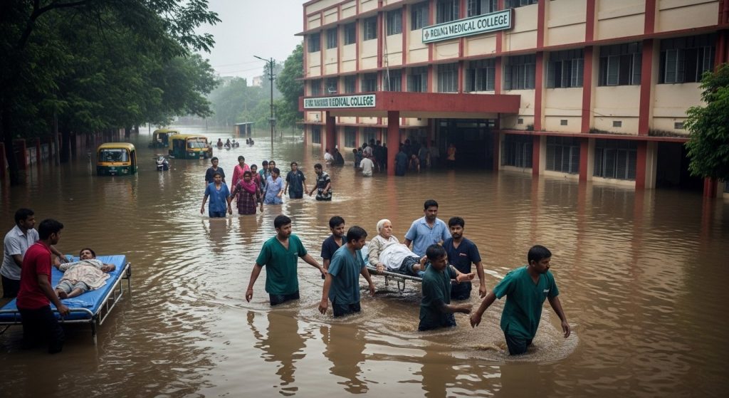 Shahjahanpur Flood Havoc: Government Medical College Inundated, Patients Shifted, Kakra Road Closed