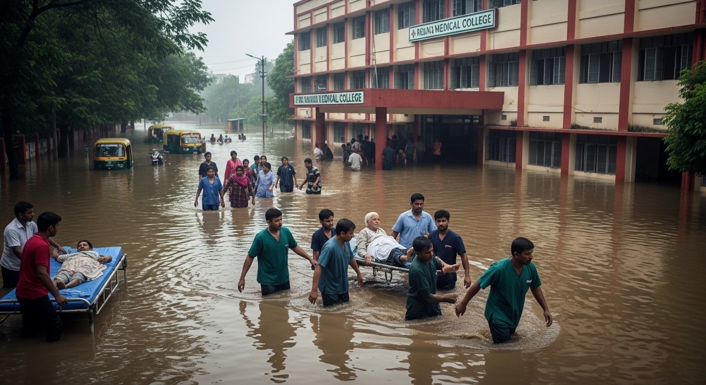 Shahjahanpur Flood Havoc: Government Medical College Inundated, Patients Shifted, Kakra Road Closed