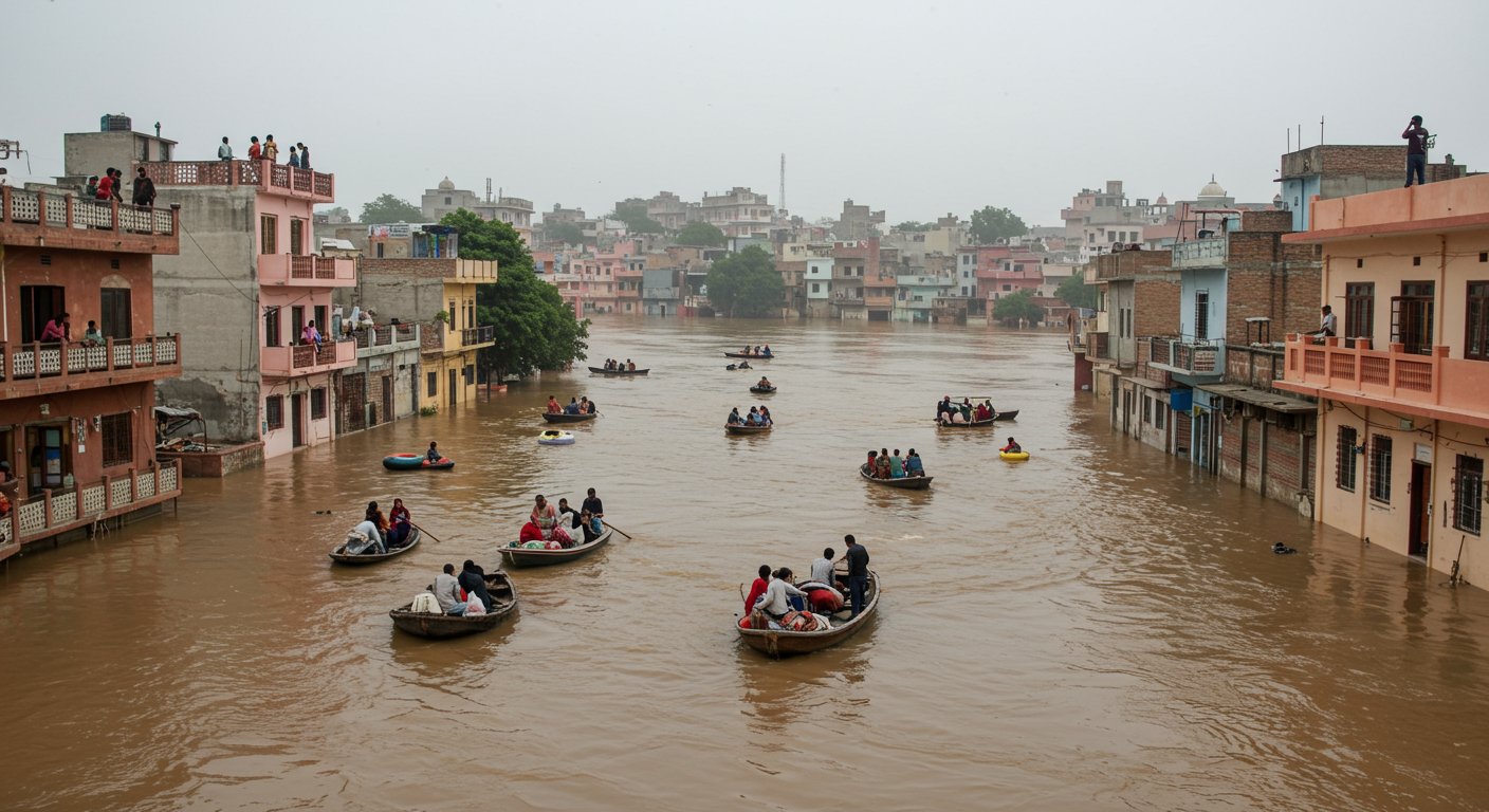 Raging Yamuna in Mathura-Vrindavan: Water fills up to the first floor in Lakshminagar, 2023 record broken; Thousands left distressed