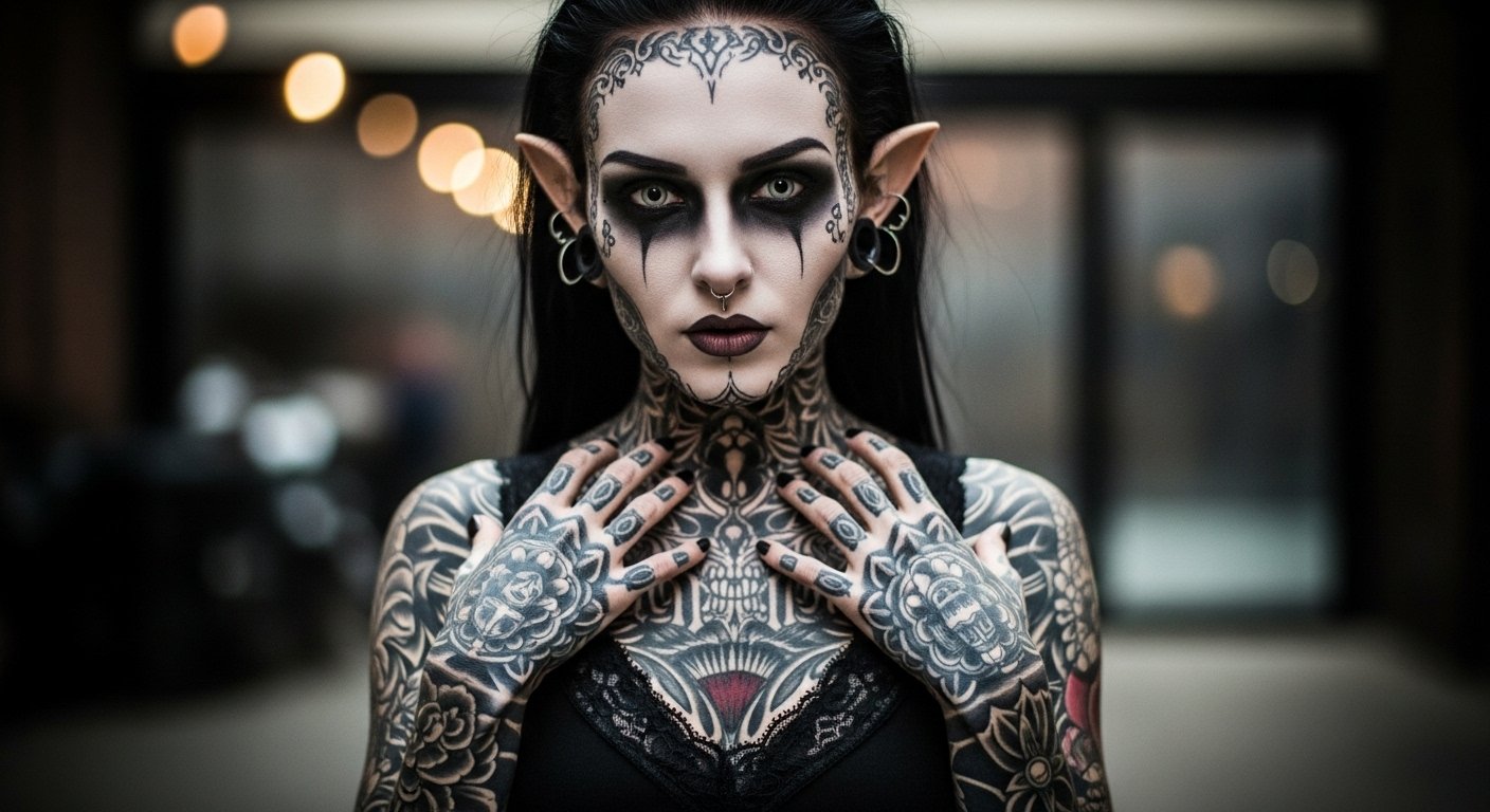 Tattoo Craze: Woman Transforms Herself into a 'Ghost', World Stunned!
