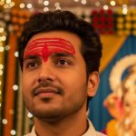 Rohit Spotted at Uttar Pradesh's Ganesh Pandal: His Devotional Look with a Tilak on His Forehead and Open Hair Went Viral