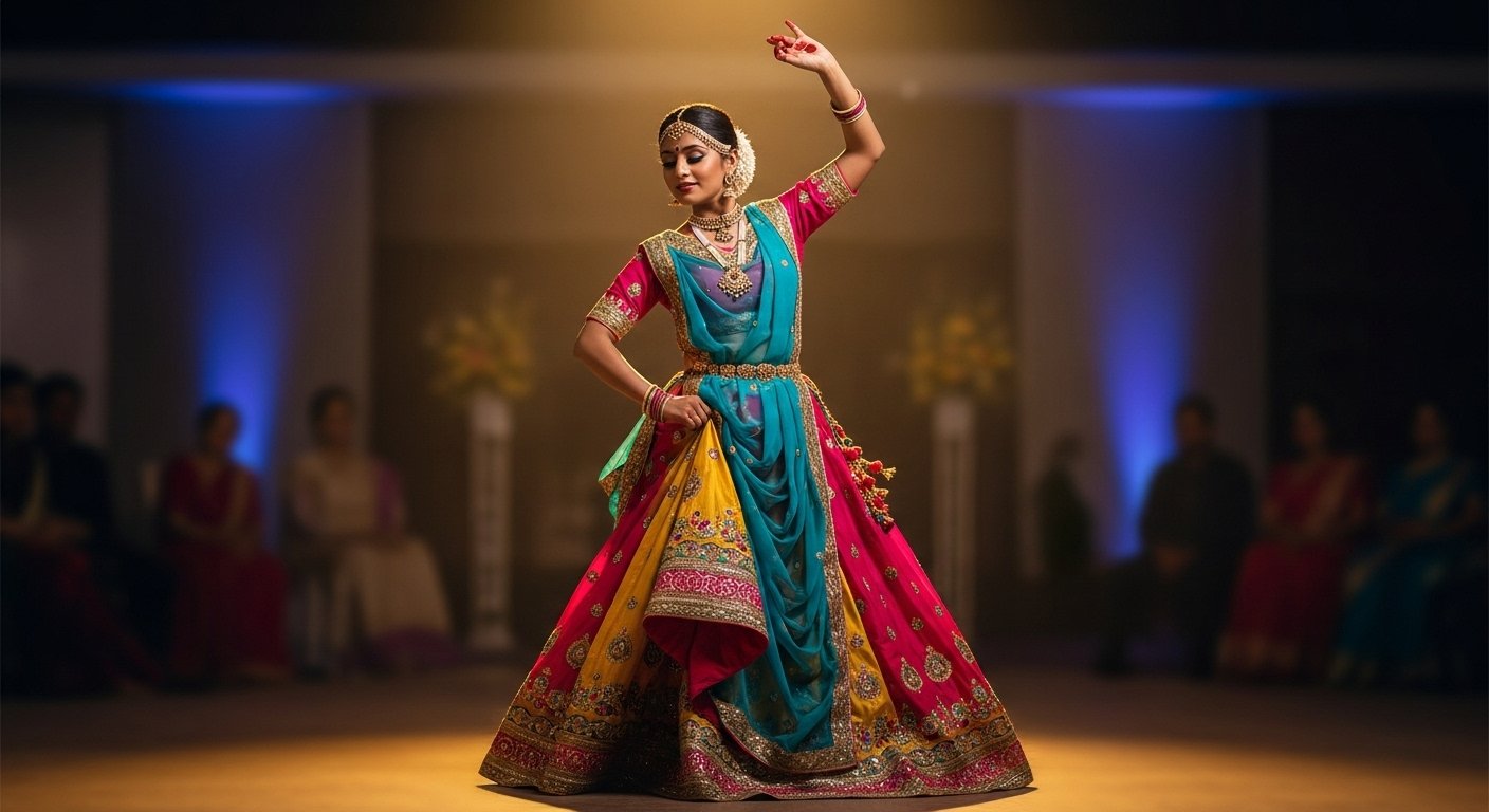 Girl's ghagra came undone while dancing, see how she smartly managed it, VIDEO is creating a sensation!