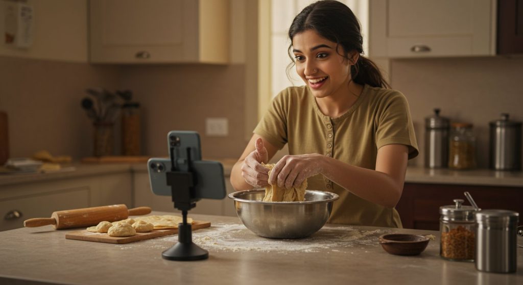 Viral Video: Girl turns on camera while kneading dough, millions watched 'this' funny act!
