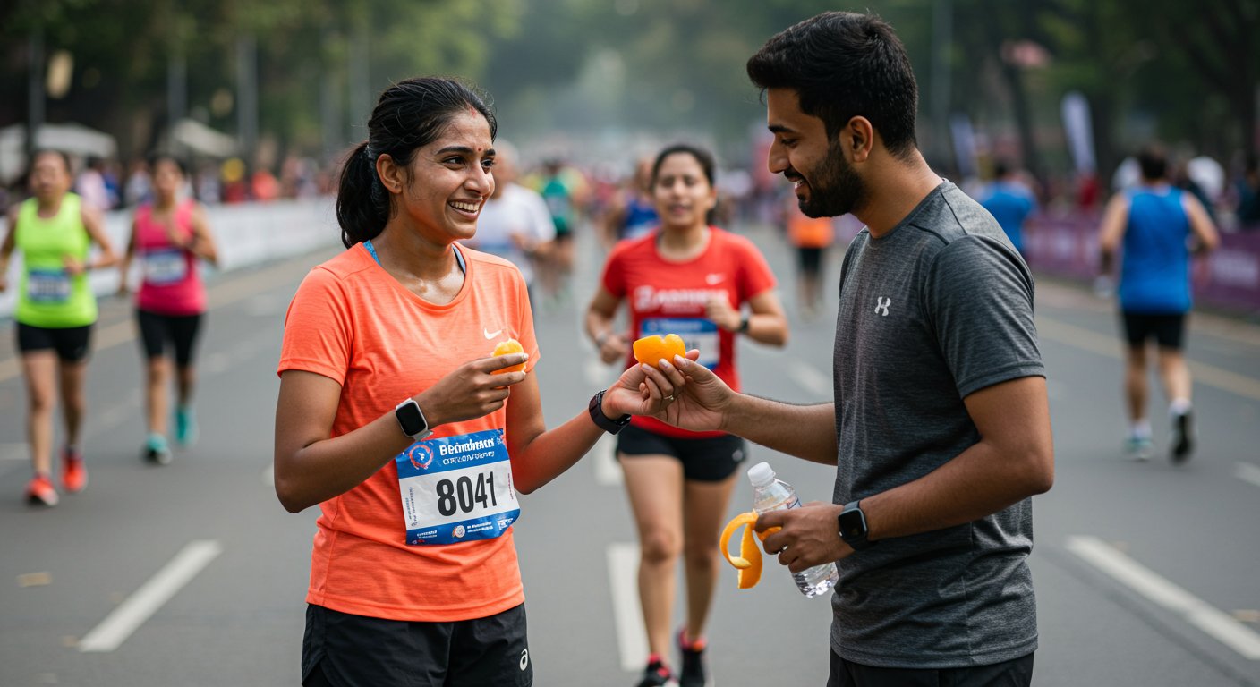 Girl Running Marathon, Boyfriend Feeds Her Snacks Mid-Race, Heartwarming Video Goes Viral