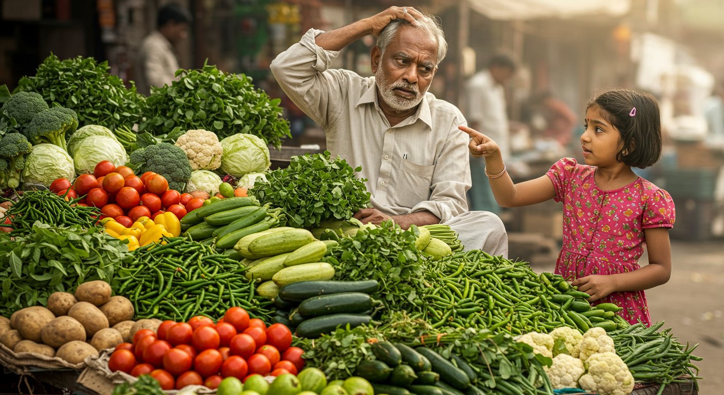 Girl's Questions Drove Vegetable Vendor Crazy: Video Went Viral!