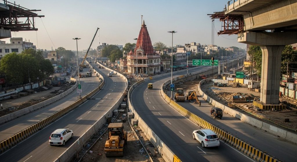 Lucknow's Green Corridor Stalled, Temple Construction at Smriti Vatika Chowk Proves Difficult