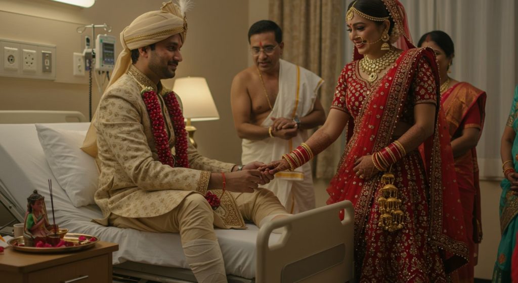 Groom's Leg Breaks, Bride Dejected, But Love Didn't Give Up; 7 Vows Taken In Hospital!