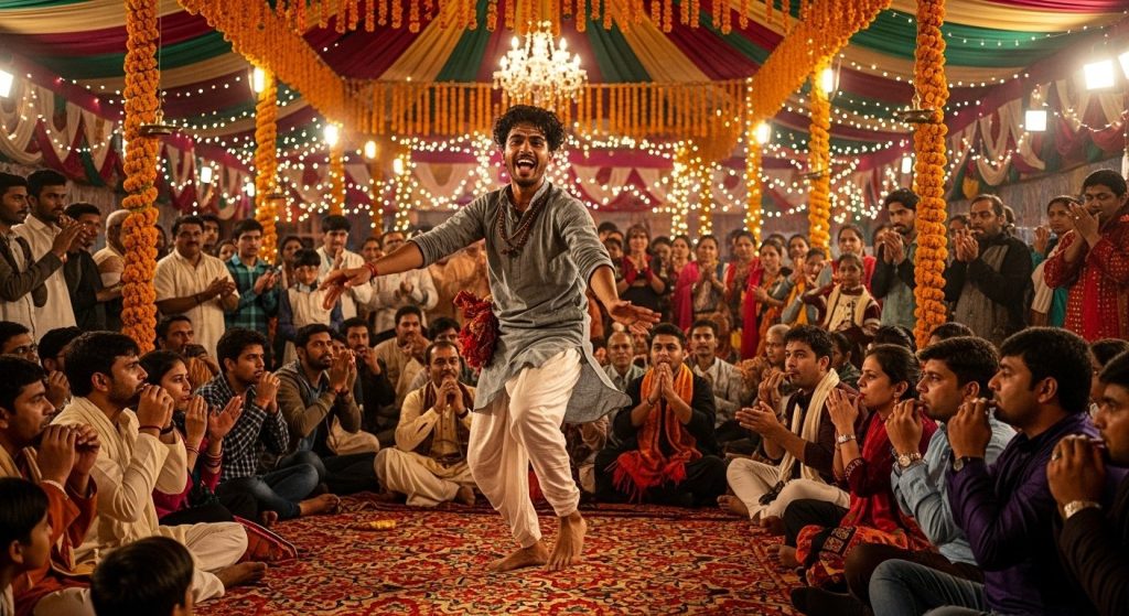 Boy's Terrific Dance to Hanuman Chalisa in Pandal; Whistles Erupt on Every Step; Video Goes Viral