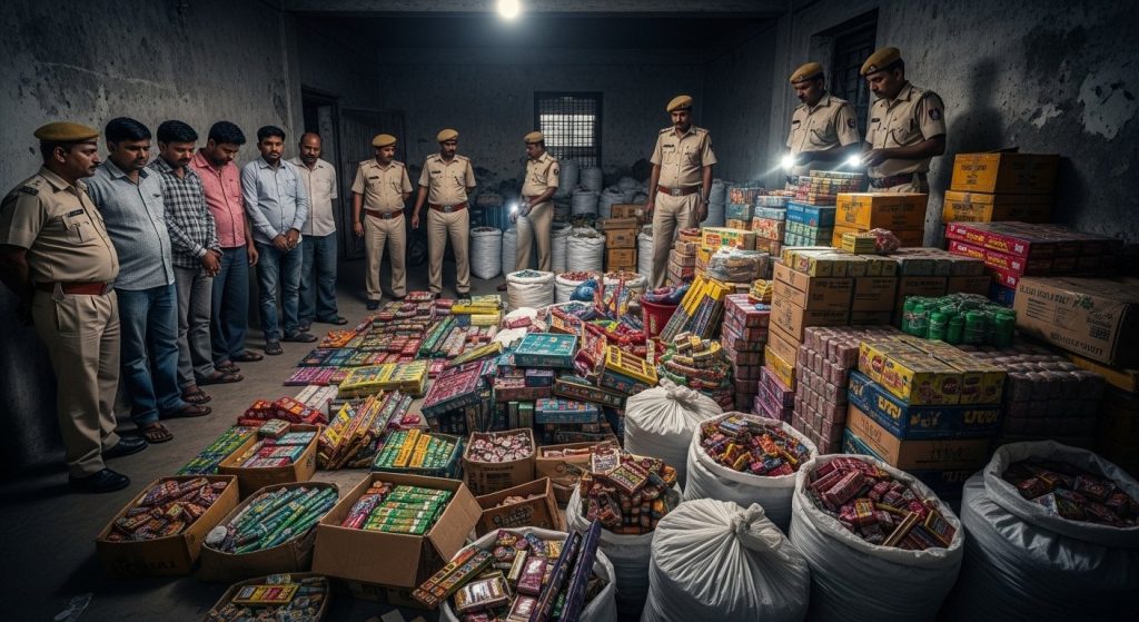Hardoi: Major Action on Illegal Fireworks; 2.5 Quintals of Explosives Seized, 6 Accused Arrested, No License