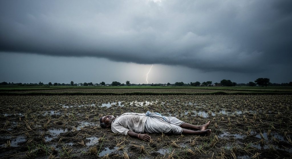 Lightning Havoc in Hathras: Farmer Struck Dead While Defecating, Family Plunged into Mourning
