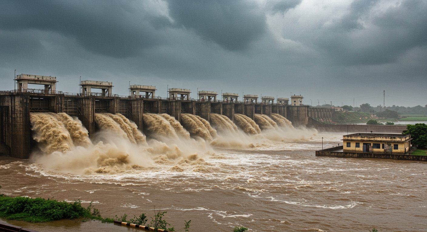 Heavy Rain Alert in Haryana: Hathnikund Barrage Floodgates Open for 63 Hours, Schools Closed in 6 Districts Including Hisar