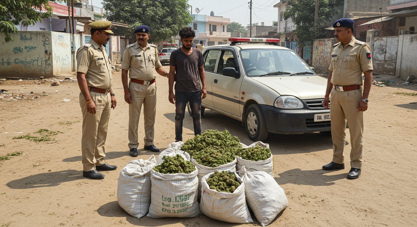 Etah Smuggler Arrested in Bareilly with 71.5 Kg Ganja from Odisha; Was Trafficking Drugs by Car