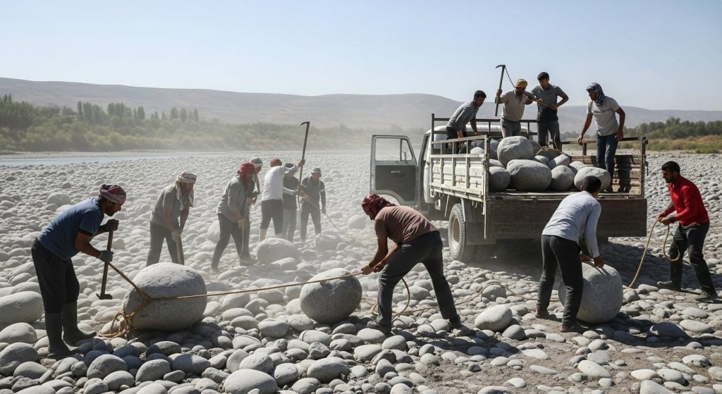 Not Fish! People are extracting massive stones from this river, know why?