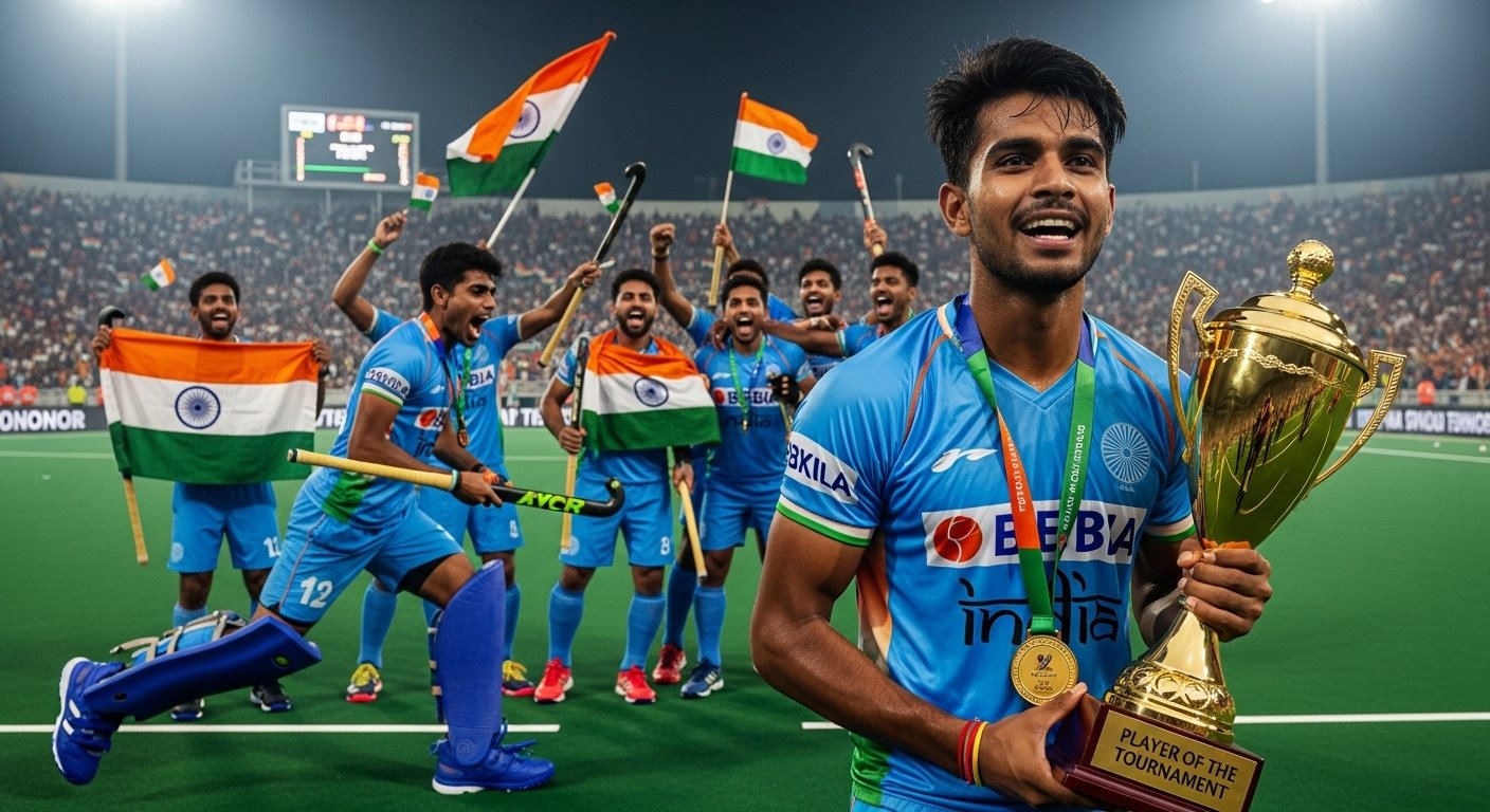 Hockey Asia Cup 2025: Sonipat's Abhishek Named Player of the Tournament, Sumit's Defense Key Contribution, India Wins After 8 Years