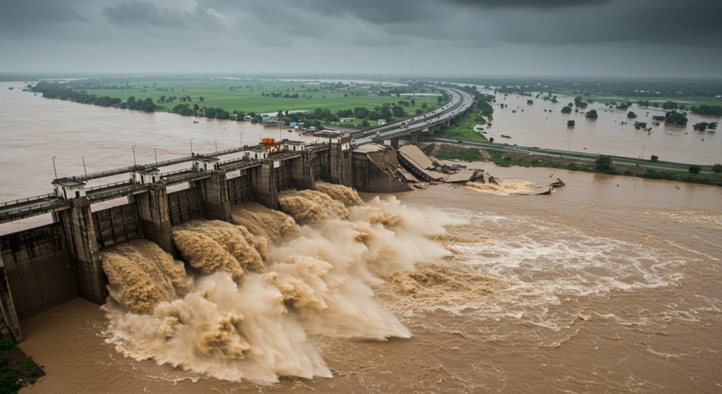 36-hour heavy rain alert: Water level rises in Hathnikund Barrage, 5 deaths in Haryana, Panchkula highway caves in
