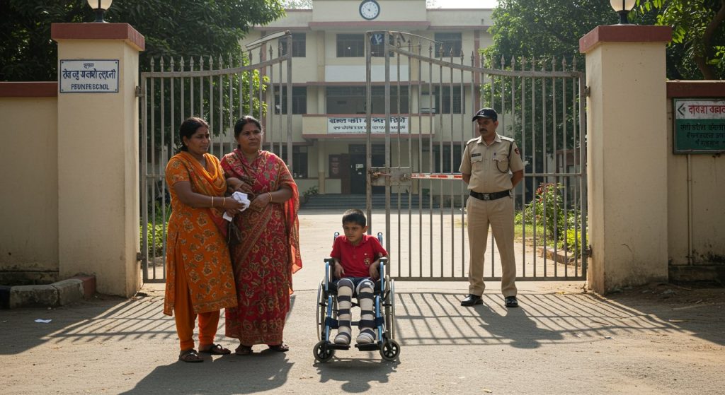 UP: Saint Thomas School's shameful act, differently-abled student's family made to wait at gate for 4 hours.