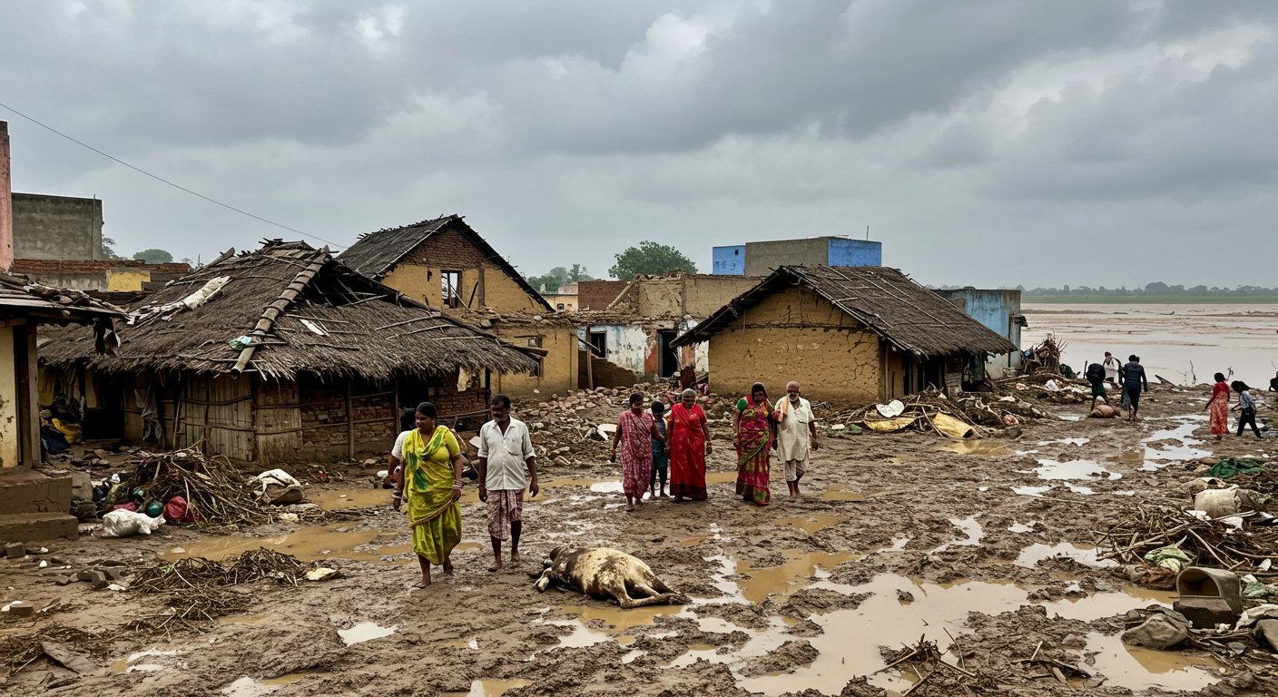 Rain's fury in Muzaffarnagar: 10 houses collapsed, 4 injured, 2 animal deaths, water levels of three rivers rose