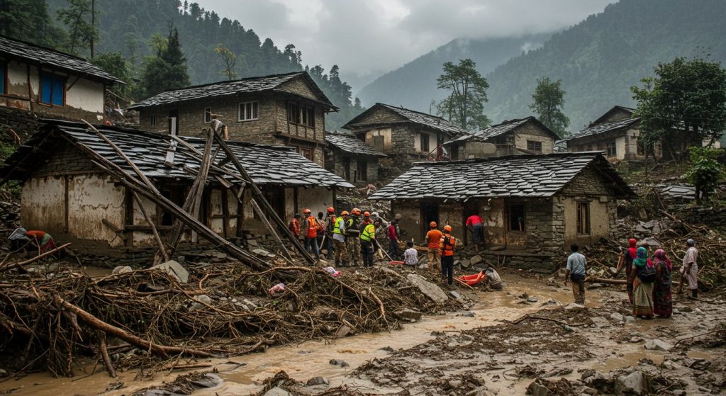 Heavy Rain and Landslides Wreak Havoc in Himachal: Houses Collapse in Kullu, 6 Dead in Mandi; Schools-Colleges Closed in 9 Districts
