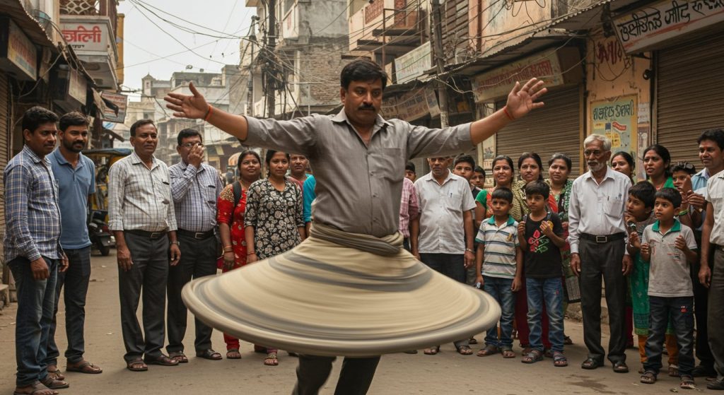 Shaktimaan Imitation: Man performed such a stunt that onlookers' heads started to spin, video viral.