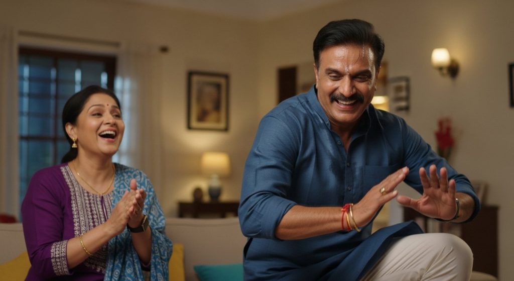 Husband Refuses to Dance, Calls Himself 'Chamiya', Then Busts Out Amazing Moves on Wife's Demand!