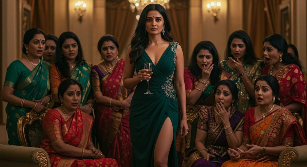Bold Dress Sparks Controversy: Women Enraged by 'Rich Mummy's' Outfit, Impose 'Ban' Accusing Her of Stealing Husbands