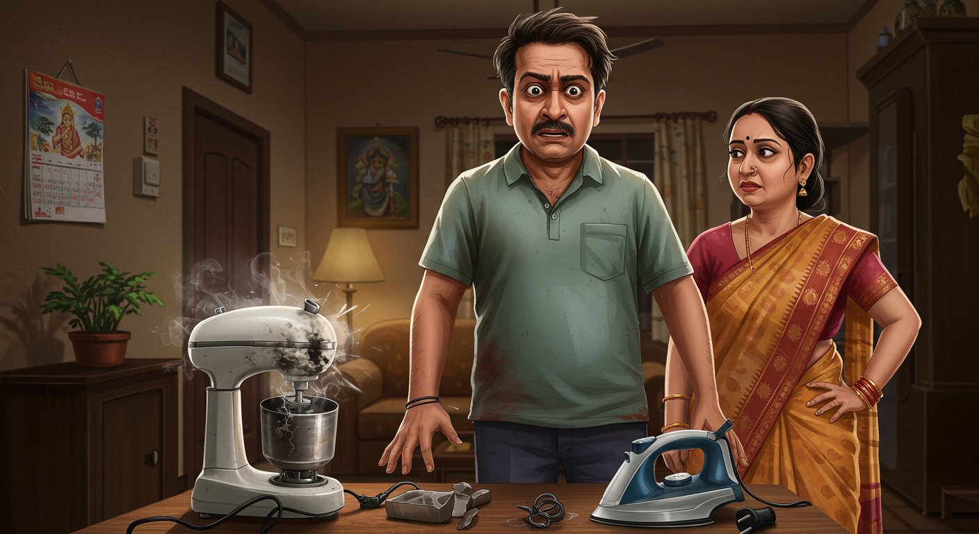 Even An Electric Shock Couldn't Change Miserly Husband's Habit; His Reply To Wife Will Make You Laugh!