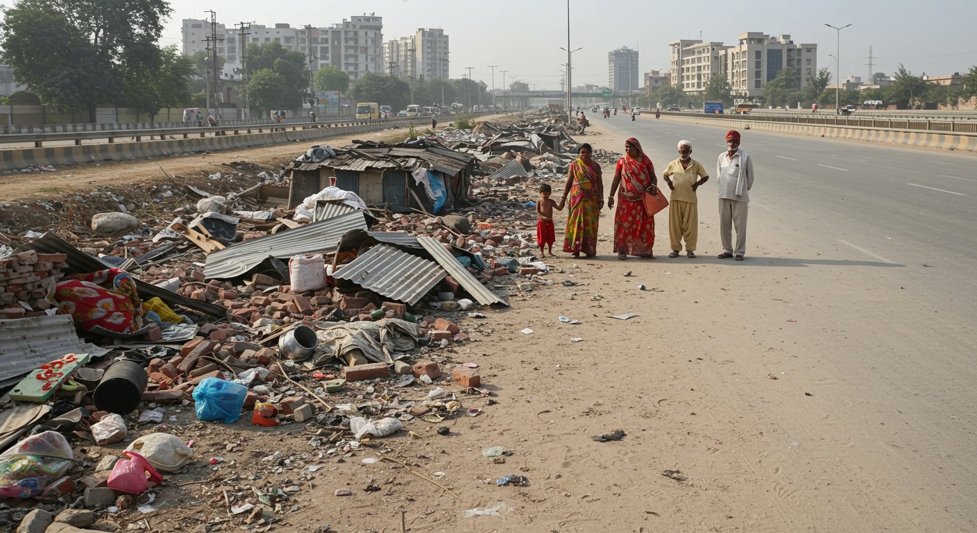 Uproar in UP over NHAI's 'Double Standards': Slums Razed, Strong Buildings Stood Firm; Serious Questions Raised