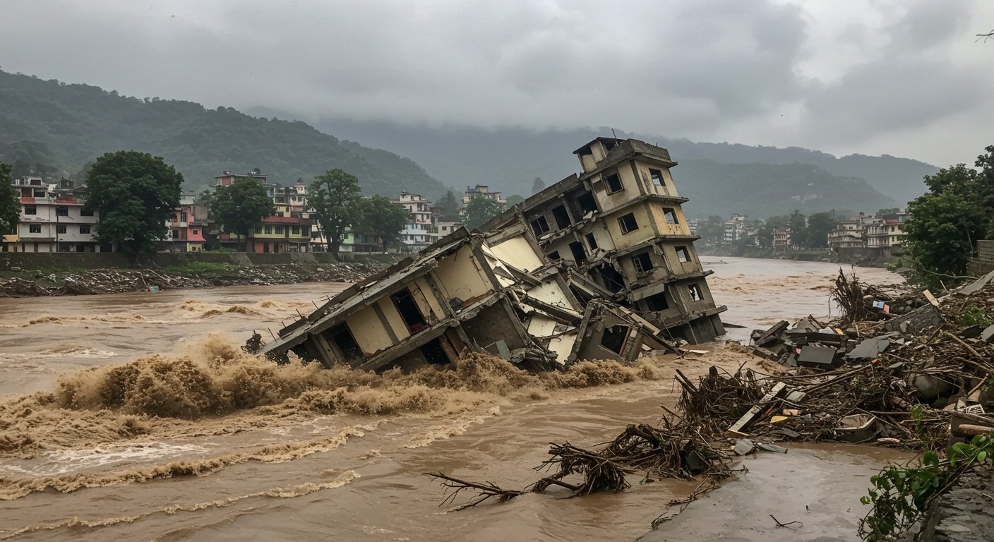 Dehradun Cloudburst Havoc: Five-Story Building Washed Into River, Meerut's Kaif Dies Tragically